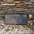 Boot Tray Black, 40x20 in - Waterproof Shoe Mat, Recycled Material