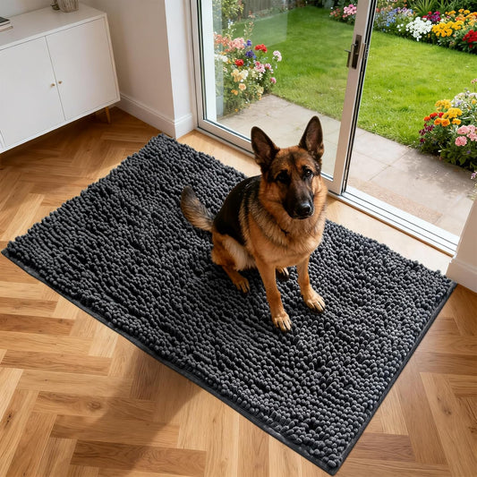 Kuyal Dog Mat for Muddy Paws, Absorbent Dog Door Mat 30" x 60"