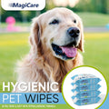 MAGICARE Pet Wipes – 400 pcs Dog Wipes – 8x8 Inch Unscented Dog Paw Cleaner Wipes for Body, Ears, Face, and Skin – Ultra