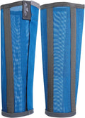 PROFESSIONAL'S CHOICE Deluxe Fly Boots - 4 Pack Horse Leg Protection Covers, Pacific Blue, Large | Breathable Mesh, Soft