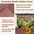 BNOSDM 2 PCS Reptile Carpet Mat Terrarium Liner Bedding Reptile Cage Mat Supplies for Tortoise Lizard Leopard Gecko Snak