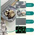 Bedside Cat Bed Attached to Human Bed with Glow in The Dark Stars