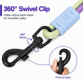 EffiBrill Hands Free Dog Leash Dual Handle, Wearable Leashes for Dogs, Padded Waist Belts and Rotating Metal Clip, for Medium and Large Dogs Walking Training Running, 6.5FT, Purple-Green