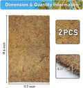 PIVBY 2 PCS Reptile Carpet, Natural Coco Coir Mat (19.6" x 11.7"), Coconut Fiber Substrate Pet Terrarium Liner for Beard