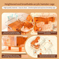 Clear Hamster Cage with External Bath, Dwarf Habitat