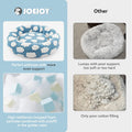JOEJOY Donut Dog Bed Medium Size Dog, Cute Round Calming Pet Bed with Removable Washable Cover, Orthopedic Puppy Bed with Jacquard Shaggy Plush & Non Skid Bottom