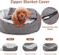 MIXJOY Dog Beds for Medium Large Small Dogs, Rectangle Cave Hooded Blanket Puppy Bed, Luxury Orthopedic Cat Beds for Indoor Cats, Warmth and Machine Washable (25 inches, Grey)