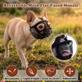 French Bulldog Muzzle, Soft Mesh Muzzle for Short Snout Dogs Anti-Eating