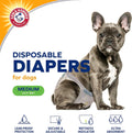 Arm & Hammer Disposable Female Dog Diapers, Medium, 12 Count