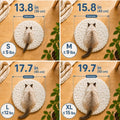 Urnat Cat Extra-Soft Kneading Mat, Handmade Washable Round Cat Pad Blanket for Indoor Kittens, Plush Breathable Cushion Bed for Cat Trees, Sofas & Floors (White,Small)