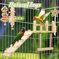 10 Pcs Bird Toys for Parakeets Cage Accessories Parrot Swing Toys and Wooden Perches Platform with Climbing Ladder for Chewing Standing Hanging Swinging Training Budgerigar Conure Cockatiel Finches