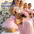 ASENKU Dog Dress Pet Wedding Dress Lace Puppy Birthday Party Outfit,Pink S