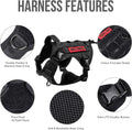 OneTigris Tactical Dog Harness with Handle for Small Medium Dogs Black S