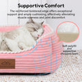 Zerbuger 25in Pink Rectangle Cat Dog Bed Machine Washable Sleeping Sofa