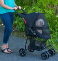Pet Gear No-Zip Happy Trails Lite Pet Stroller for Cats/Dogs, Zipperless Entry, Easy Fold with Removable Liner, Safety T