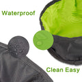 YMETECH 2 Pcs Collapsible Dog Bowls for Travel, Foldable, Portable and Light for Food and Water - (Green+Orange)