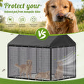Outdoor Dog Kennel Side Shade Screen Only, Fits 8' x 4' x 6' Cage, 95% Sun Shade Cover Breathable Mesh, Mosquito Barrier
