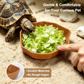 4Pcs Reptile Food Water Dish, Shallow Feeding Dish for Tortoise Terrarium