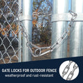 Gate Chain for Outdoor Fence - Rustproof Metal Gate Latch Chain with Hooks, Secure and Durable for Garden, Yard, and Far