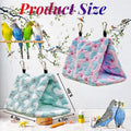 Magnoloran 2 Pack Warm Bird Nest Plush Snuggle Bird Hammock Hanging Bird Cave Parrot Sleeping Bed Shed Hut Hanging Tent for Budgies Finch Parakeet Cockatiel Cockatoo Lovebird-Loving Heart (Pink&Green)