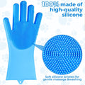 IDQQUQQ 2PCS Dog Washing Gloves and Dog Bath Brush, high-Density Teeth Design pet Grooming Gloves, 2-in-1 Pet Grooming kit ，Suitable for Dogs and Cats to bathe, depilate, and Massage