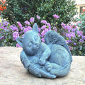 Sengocis Small Cat Memorial Stone Commemorates Our Lost Fur Baby,Peaceful Sleeping Cat Angel Statue for Garden,Indoor,Pet Grave Markers,and Loss of Cat Sympathy Gift(Gray)