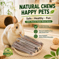 WDEFUN 500g Organic Apple Sticks Small Animals Molar Wood Treats Toys for Chinchillas Guinea Pig Rabbits Hamster Gerbil 
