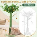 Sheripet Cat Scratching Post, 45 Inch Tall Cat Scratcher Tree for Indoor Cats Adults with Natural Sisal Rope, Large Scratching Posts with Rubber Brush, 3-Layer Solid Wood Base and Balls Track Toy