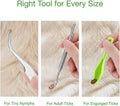 AHHOMATATA Tick Removal Tool & Twister Kit for Dogs, Cats & Humans, 10-in-1 Stainless Steel Tick Removers & Tick Puller Set - Professional Tick Tweezers Tool for Camping, Hiking & Dog Tick Remover