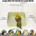 Automatic Parakeet Bird Bath with Pump, Large Bird Shower Fountain Indoor Bathtub with Running Water, Parrot Bath Tub Faucet for Pet Birds, African Grey, Cockatiel, Conure, Budgie, Lovebird