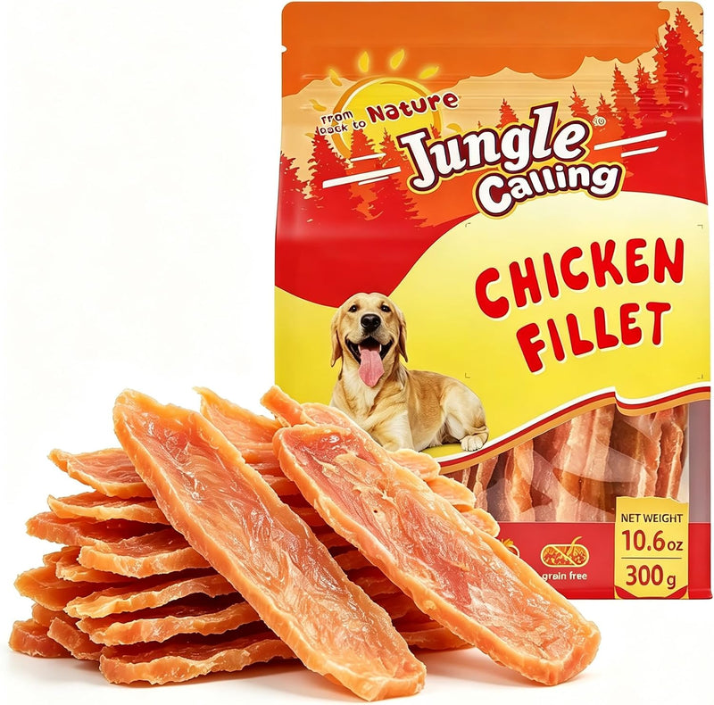 Jungle Calling Chicken Jerky Dog Training Treats, High Protein, 10.6 Oz