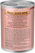 Blue Buffalo Wilderness Wolf Creek Stew Wet Dog Food, High-Protein & Grain-Free, Made with Natural Ingredients, Hearty Beef in Gravy, 12.5-oz. Cans (12 Count)