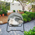 Elevated Cat Hammock Bed with Awning, Breathable Raised Pet Bed Only for Cats & Small‑Size Dogs, Tool‑Free Assembly, Rem