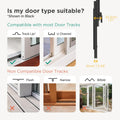 Hakuna Pets V2 Patio Pet Door Screen Insert Panel for Sliding Doors, Fits Door Track Min Ht 55.12" to Max Ht 84.25",UV R