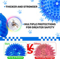Ousiya 6 Pack 2.5" Light Up Squeaky Dog Balls, Spiky Dog Toy Balls for Puppy Small,Medium Dogs