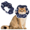 Maiiu Soft Adjustable Cat Cone Collar, Comfortable Recovery Collar for Cats After Surgery (Dark Blue, Small)