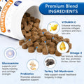 Dog Multivitamin Chews 150ct 40-in-1 Dog Vitamins and Supplements Chewable Contain Probiotics Omega-3 Glucosamine, Multi