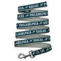Pets First NFL Licensed Philadelphia Eagles Pet Leash, Size Large – Durable Satin Dog & Cat Walking Strap and Pet Tether with Embroidered Team Name & Logo