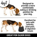 Dogit Elevated Dog Bowl, Stainless Steel Dog Food and Water Bowl for Large Dogs, Black, 73752