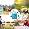 Upgraded Dog Tie Out Cable for Camping, 100FT Portable Trolley System for 2 Dogs, Knot-a-Hitch Dogs Hitching System up t