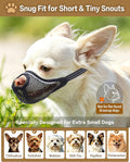 Soft Mesh Dog Muzzle for Short Snout Extra Small Dogs Anti-bite
