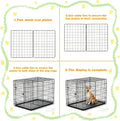 2 Pack Dog Crate Divider Panel with Ties, Adjustable Metal Kennel Divider 17.7" H x 13.7"-27" Width, Black Wire Grid Fit