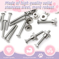 20 Sets Pet Carrier Replacement Fasteners - Heavy Duty Stainless Steel Bolts and Nuts for Kennel - Dog and Cat Replaceme