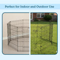 Dog Playpen - Foldable Metal Exercise Puppy Play Pen with 8 24x30in Panels - Indoor/Outdoor Pen with Door for Dogs, Cats or Small Animals by PETMAKER