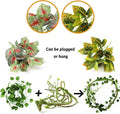 Reptile Plants, Terrarium Hanging Plant Vines Artificial Leaves Reptile Hide, Leopard Gecko Tank Accessories, Terrarium 