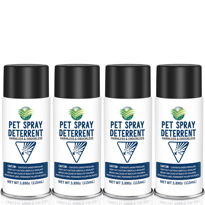 Cat Spray Deterrent System, Pet Deterrent Device Refill, CATSSS Refill [ 15.56Oz & 4 Pack ] Safe for Cats & Dogs Motion Activated Pet Deterrent Spray System-Only Applicable to The Same Brand System