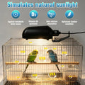 LUCKY HERP Bird Cage Lighting Fixture Combo Kit, Avian Sun Lamp Fixture with 20W 2.4 UVB UVA Compact Flourescent Bird La