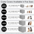 Sweet Jojo Designs 42in. Medium/Large Dog Crate Cover (White and Grey Stripe) Pet Cage, Kennel Covers (Modern, Neutral, 