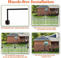 50FT Cat-Proof Fence Topper System 24" Horizontal Outreach Steel Extender Anti-Climb Conversion Kit for Brick/Wood/Vinyl