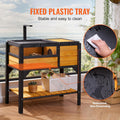 VEVOR Tortoise Habitat, Cedar Wooden Tortoise House Indoor & Outdoor, Tortoise Enclosure with Light Stand, Reptile Enclo